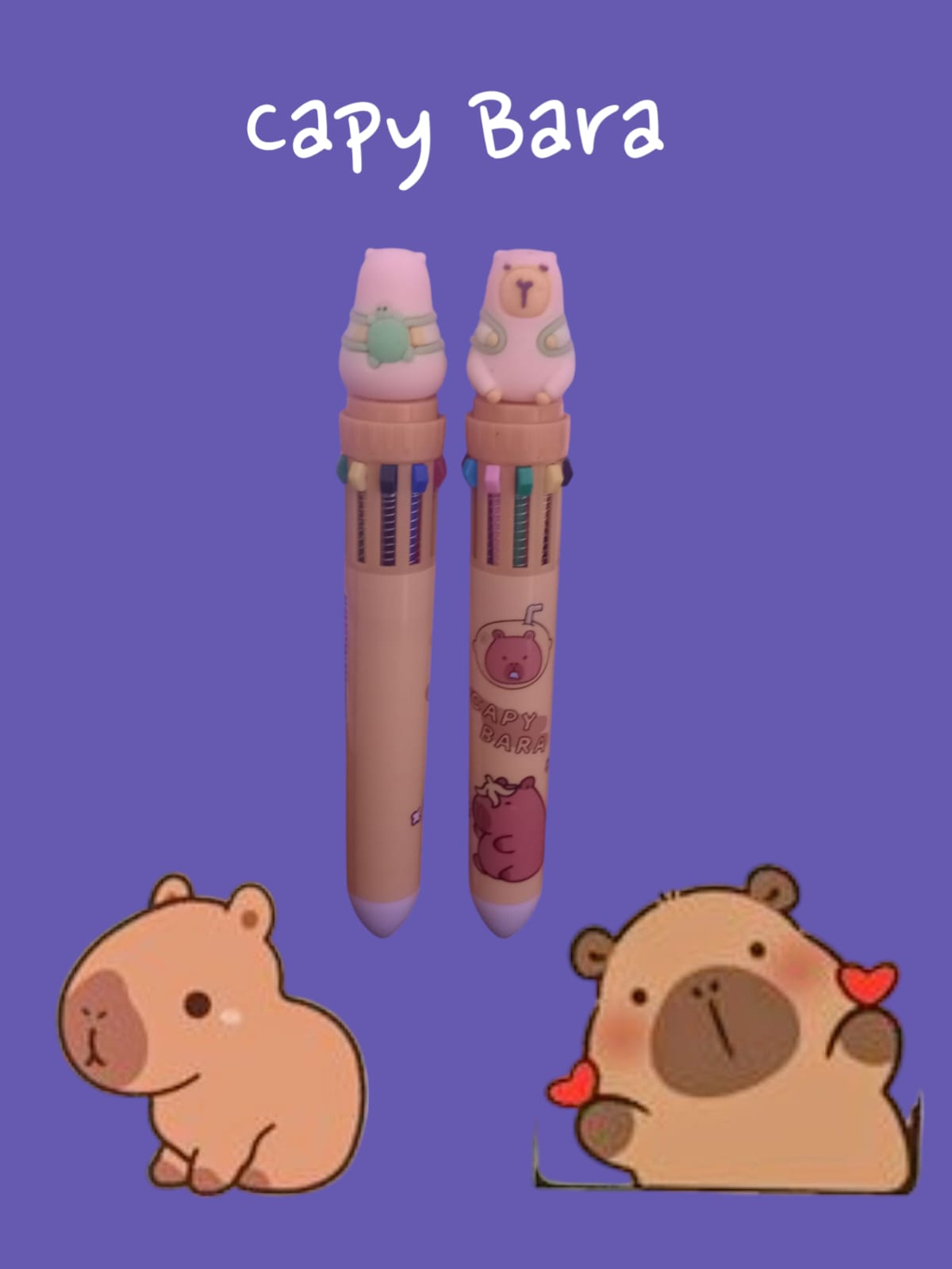 Lapicero Multicolor Capy Bara 10 Tintas